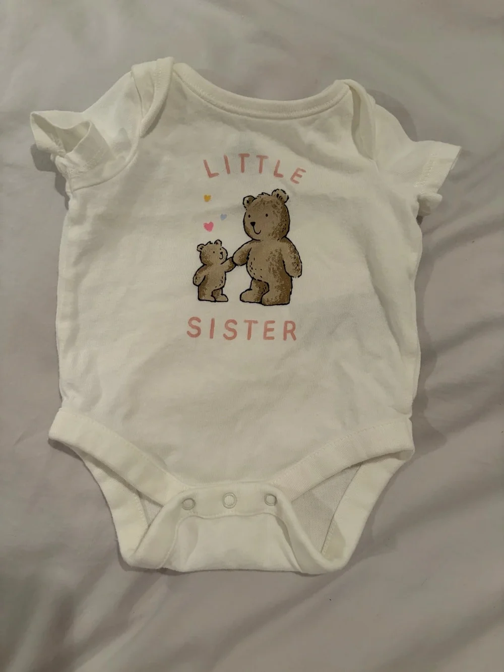 Baby Gap little sister onsie size newborn (up to 7 lbs)